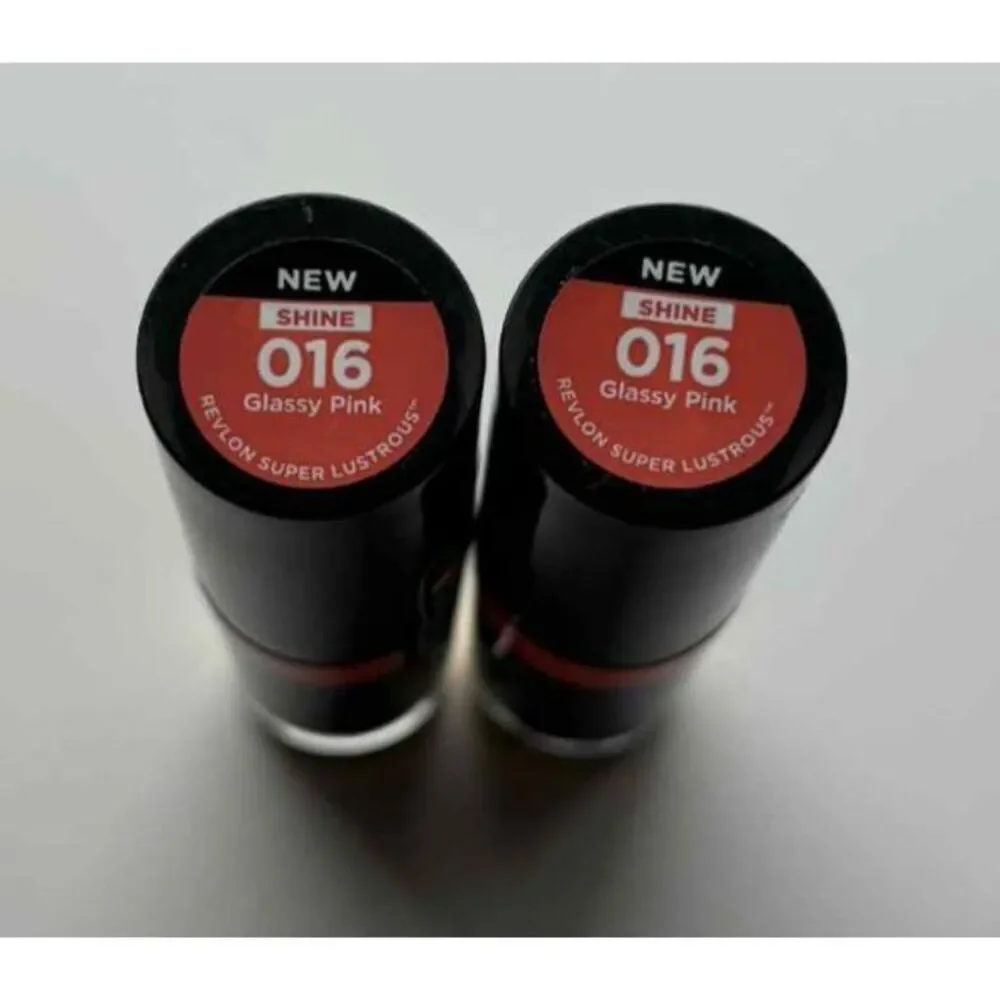 Revlon Super Lustrous Shine Lipstick 016 Glassy Pink Lot of 2